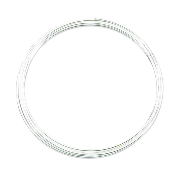 Memory Wire, Extra Heavy Duty Round, Large Bracelet, Silver Plated, Wire Diameter 1.0 mm / .039 in, 0.5 oz / 14 g, approx. 9 coils/pack