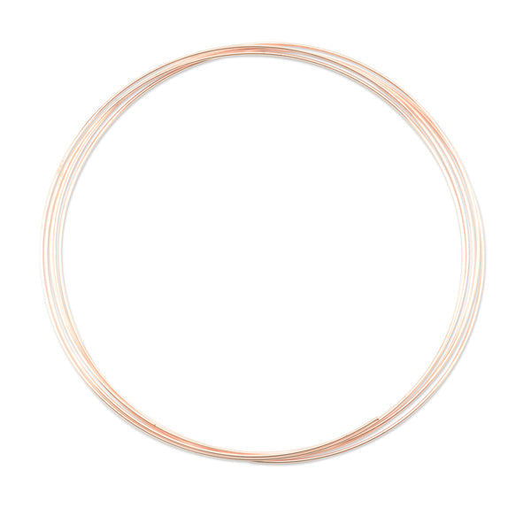Memory Wire, Extra Heavy Duty Round, Extra Large Necklace, Rose Gold Color, Wire Diameter 1.0 mm / .039 in, 0.5 oz / 14 g, approx. 5 coils/pack