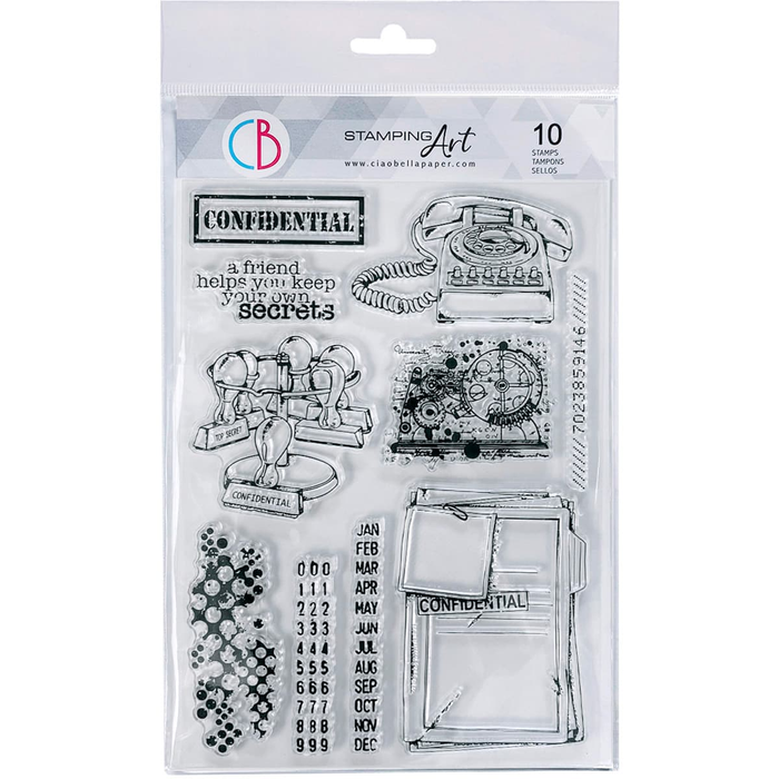 Ciaobella-Clear Stamp Set 6"x8" Confidential