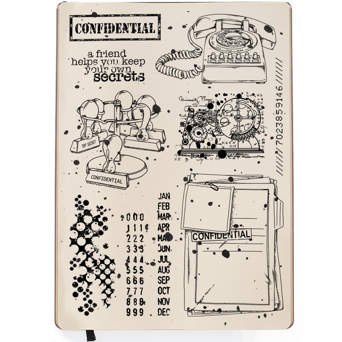 Ciaobella-Clear Stamp Set 6"x8" Confidential