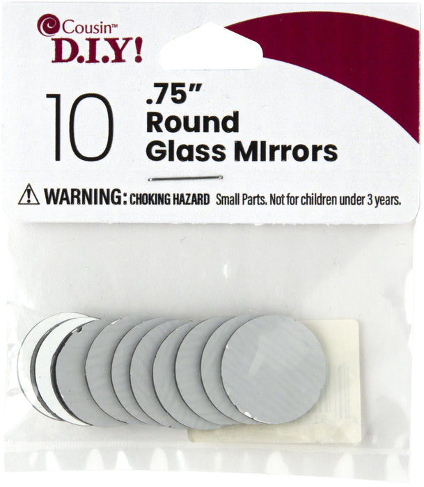 CousinDIY Round Glass Mirrors 0.75" 10/Pkg-