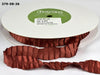 May Arts - 3/8" Pleated Satin Ribbon with Woven Edge - Rust