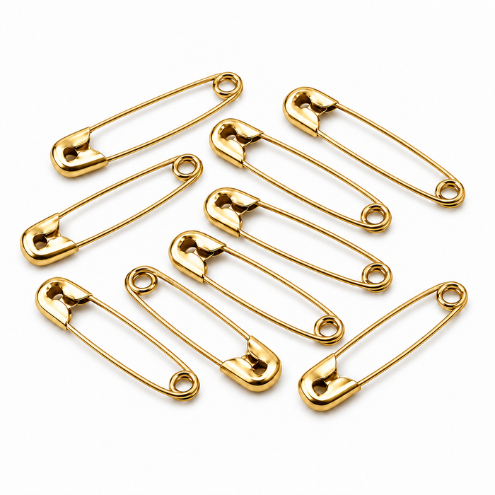 Doodles - Safety Pins - 38mm - Gold - 20pk