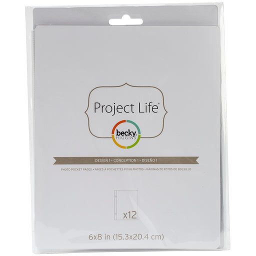 Project Life Photo Pocket Pages 6"X8" 12/Pkg-Design 1