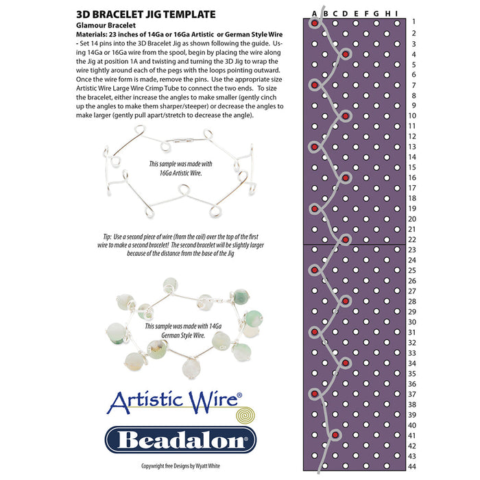 Extra Pegs for 3D Bracelet Jig, 23 mm / 0.90 in, L x 3.4 mm / 0.13 in, O.D. and Holder Tubes, 30 sets