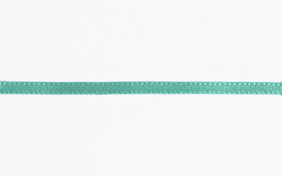 Satin Ribbon - Double-sided - 3mm x 1 meter - Copper Green