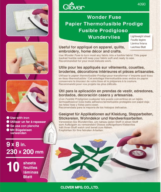 Clover Needlecraft - Wonder Fuse - 230mm x 200mm - 10pk