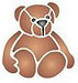 Sceptre Seven Designs - Stencils - Sitting Teddy