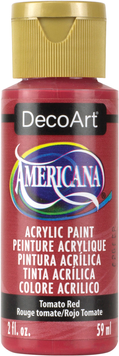 DecoArt Americana Acrylic Paint 2oz-Tomato Red - Opaque