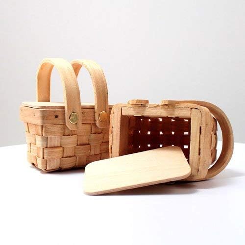 Weddingstar - Miniature Woven Picnic Basket Favor - Set of 6