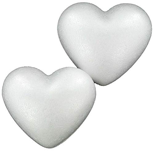 Doodles - Polystyrene Hearts - 35mm x 35mm, 11 Pack