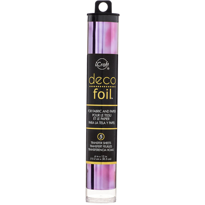 Thermoweb - iCraft Deco Foil Specialty Transfer Sheets 6"X12" 5/Pkg - Amethyst Watercolor