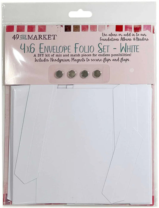 49 And Market Foundations 4"X6" Envelope Folio Set-White