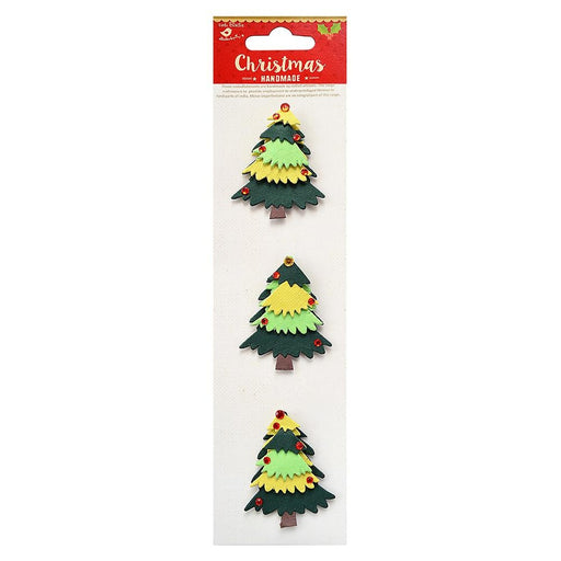 Little Birdie Christmas 3D Embellishment 3/Pkg-Holiday Tree