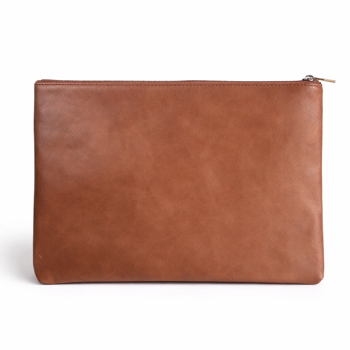 Doodles Genuine Leather - A4 Zipper Bag - Large - Blank or Personalizable