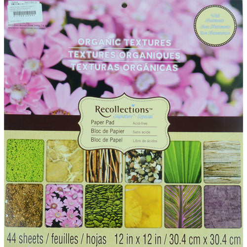 DCWV - 12" x 12" Paper Pack - Recollections - Organic Textures