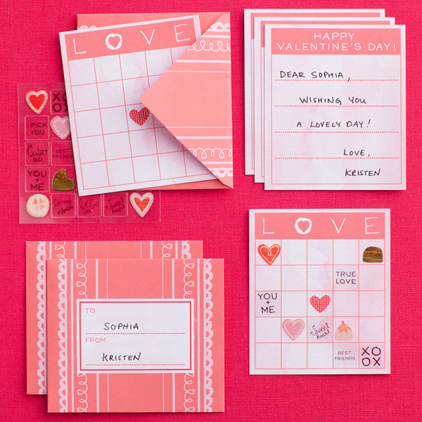 Martha Stewart - Valentine Card and Envelope Set - 18 Set