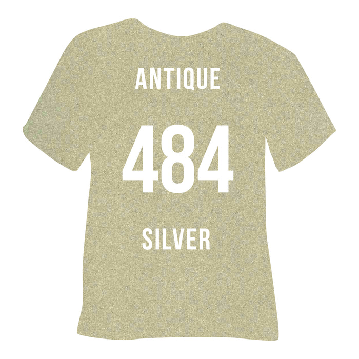 Poli-Flex Premium Heat Transfer Vinyl - Antique Silver (25cm x 1m)