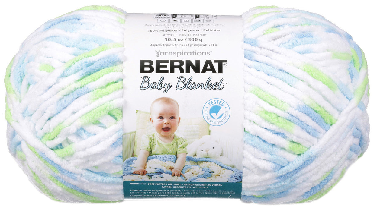 Bernat Baby Blanket Big Ball Yarn-Funny Prints