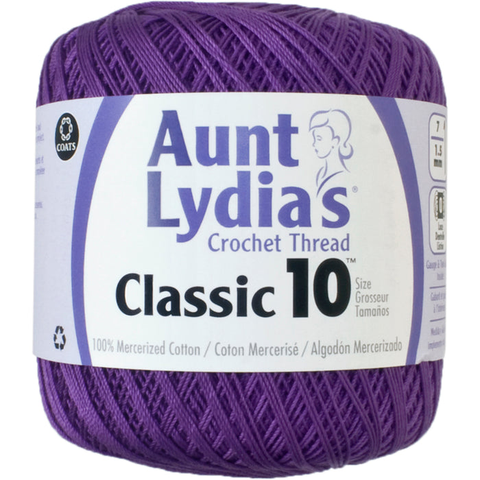 Aunt Lydia's Classic Crochet Thread Size 10-Purple