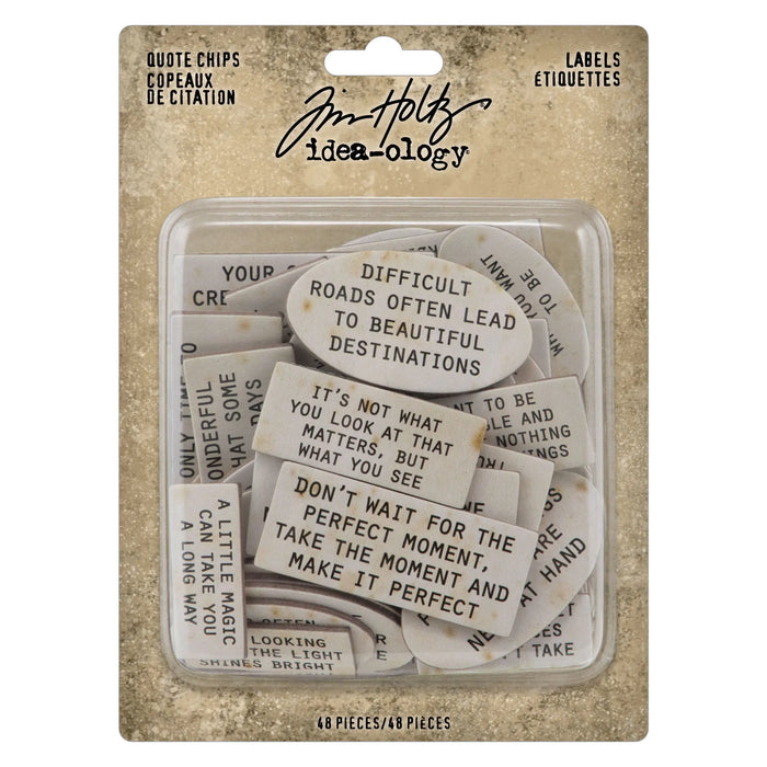 Idea-Ology Chipboard Quote Chips 48/Pkg-Labels