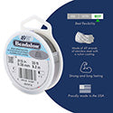 19 Strand Stainless Steel Bead Stringing Wire, .015 in / 0.38 mm, Satin Silver, 30 ft / 9.2 m