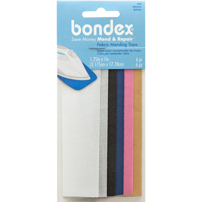 Bondex Iron-On Mending Tape 7"X1-1/4" 6/Pkg-Multi