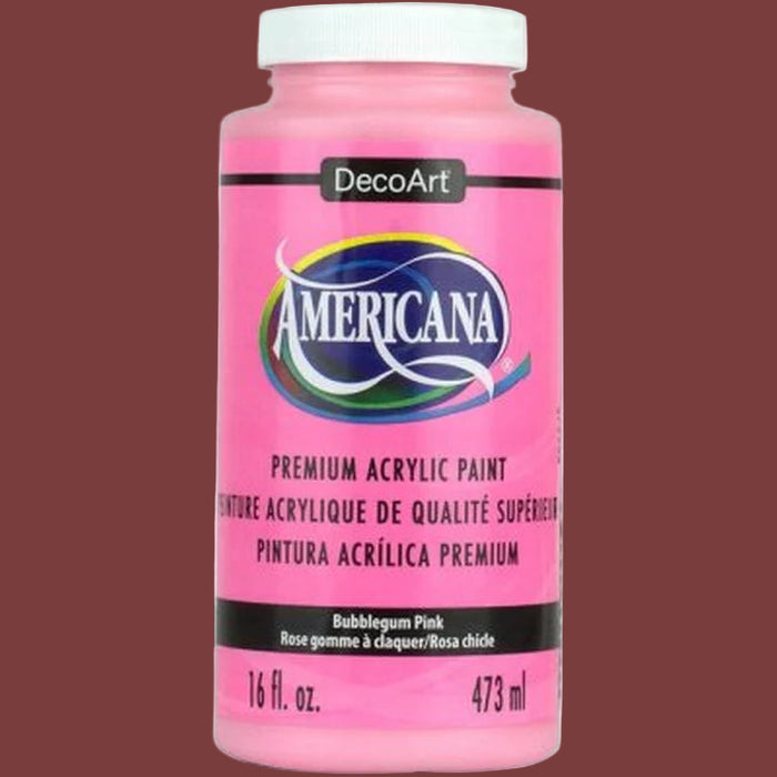 DecoArt Americana Acrylic Paint 16oz- Bubblegum Pink