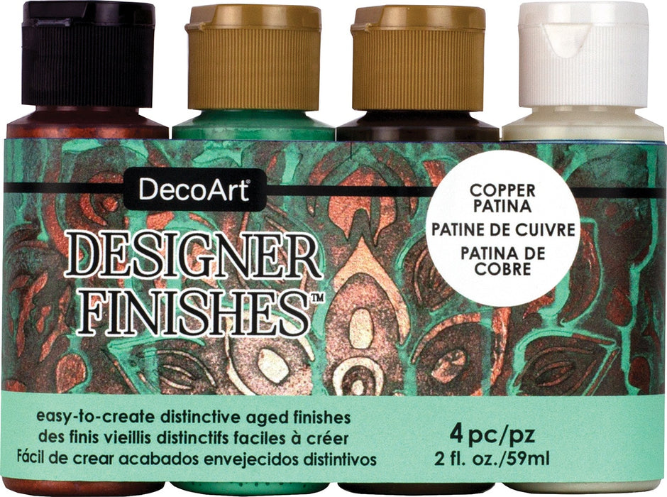 DecoArt Designer Finishes Paint Pack 4/Pkg-Copper Patina