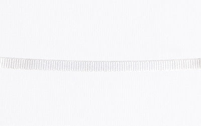 Petersham Ribbon - Fine - White (4mm x 1 Meter)