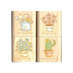 Oricraft - Quartet Stamp Set - Blessing,Friendship,Sweet to you,Happiness