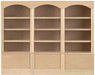 Houseworks - DOLLHOUSE-TOY - Wood 3-Unit 4 Shelf Bookcase - 1 Inch Scale