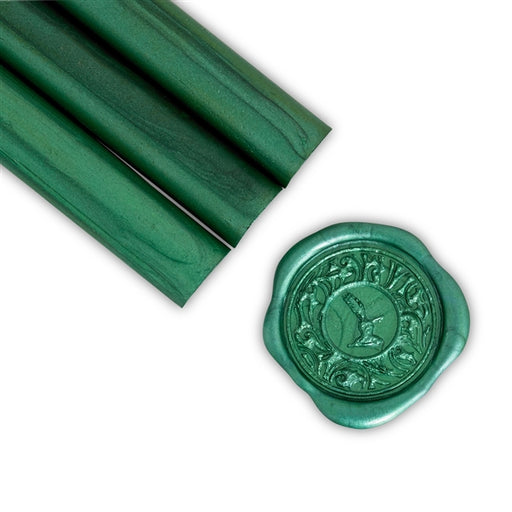 Jax Wax - Flexi Sealing Wax Stick with Wick - Emerald Green - 1pk