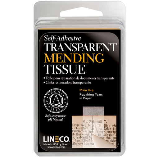 Lineco Self-Adhesive Book Mending Tissue-Transparent .5"X12'