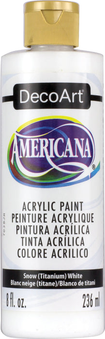 DecoArt Americana Acrylic Paint 8oz-Snow White