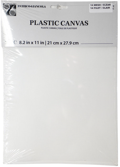 Zehrco-Giancola Perforated Plastic Canvas 14ct 8.25x11" 2/Pk-Clear