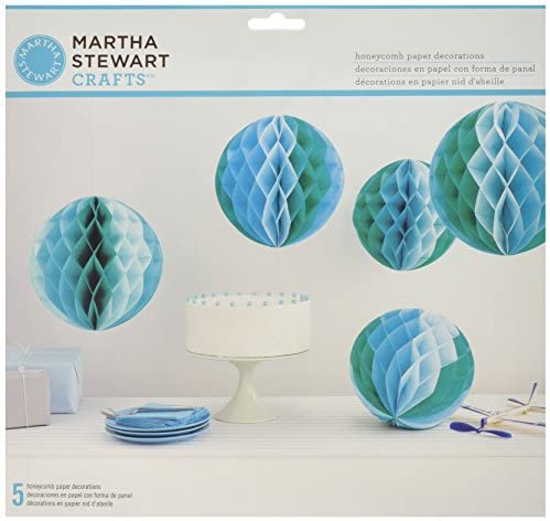 Martha Stewart Crafts - Honeycomb - Paper Decorations - Blue Ombre