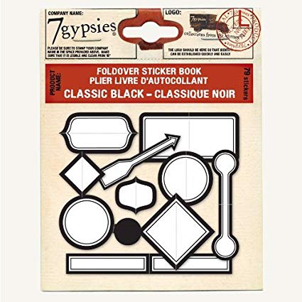 7 Gypsies - Fold Over - Sticker Books - Classic Black
