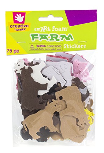 Fibre Craft Creative Hands - Foam Stickers, Farm 75pc