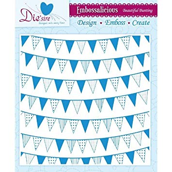 Crafter's Companion - 8"x8" Embossalicious Folder - Beautiful Bunting(only A4 & bigger machines)