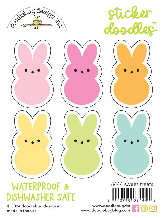 Doodlebug Water Bottle Sticker Doodles-Sweet Treats