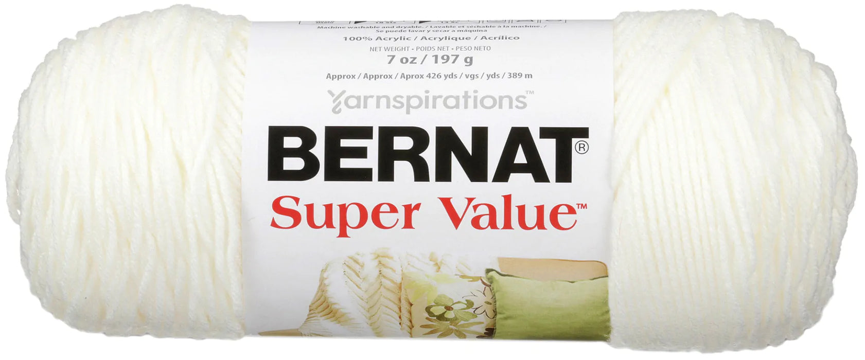 Bernat Super Value Solid Yarn-Winter White