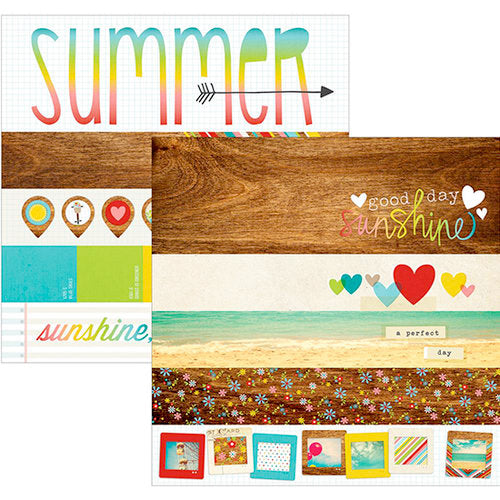 Simple Stories - 12" x 12" DS-Paper - Good Day Sunshine - Title Strip Elements