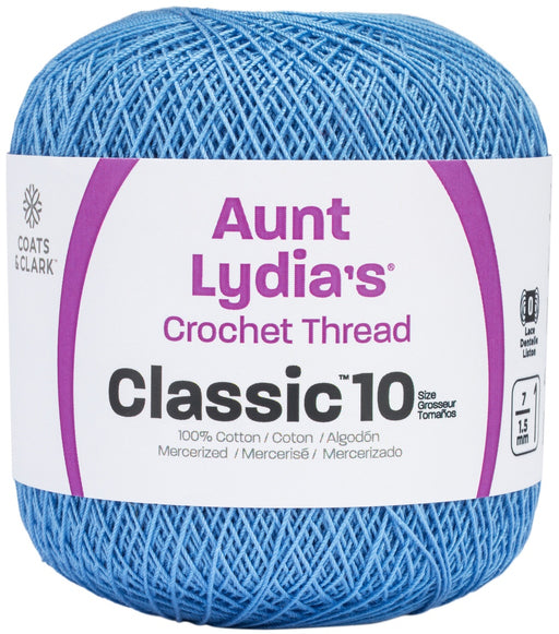 Aunt Lydia's Classic Crochet Thread Size 10-Medium Blue