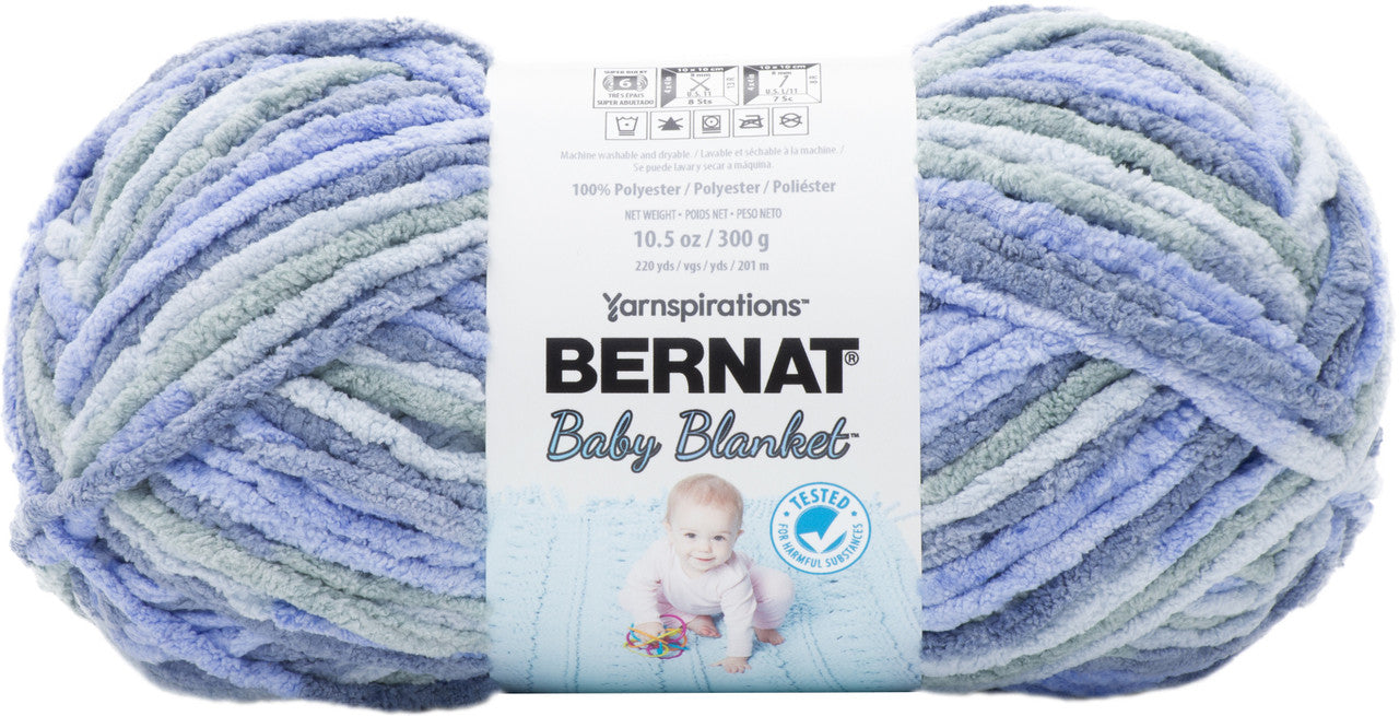 Bernat Baby Blanket Big Ball Yarn-Lovely Blue