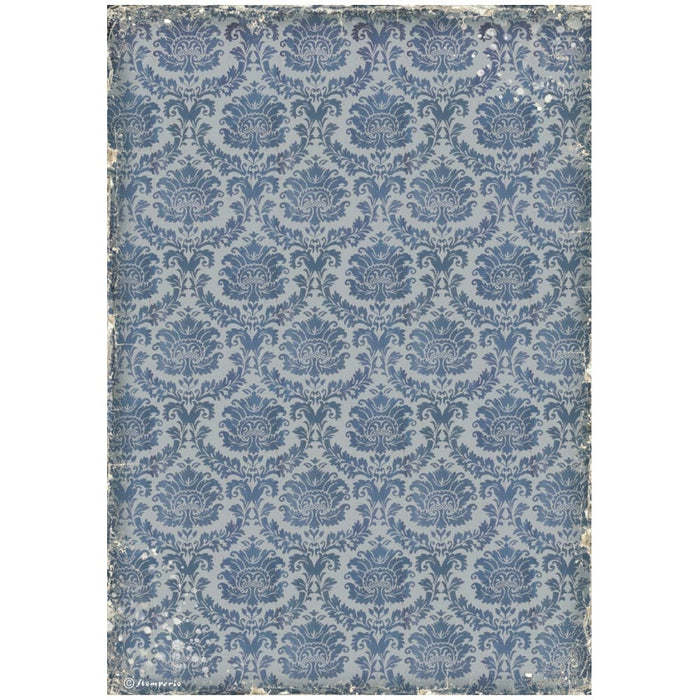 Stamperia Rice Paper Sheet A4-Vintage Library Wallpaper