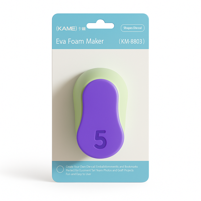 Kamei - Craft Punch Number (5) 10mm (Assorted Colours)