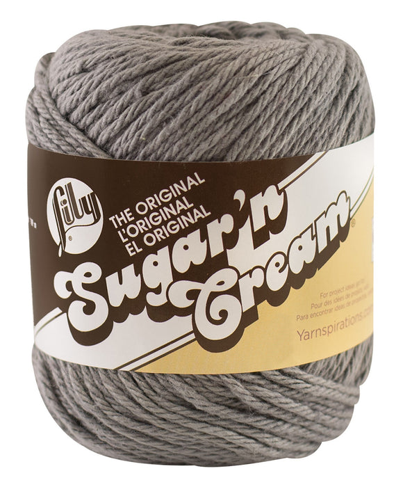 Lily Sugar'n Cream Yarn - Solids-Overcast