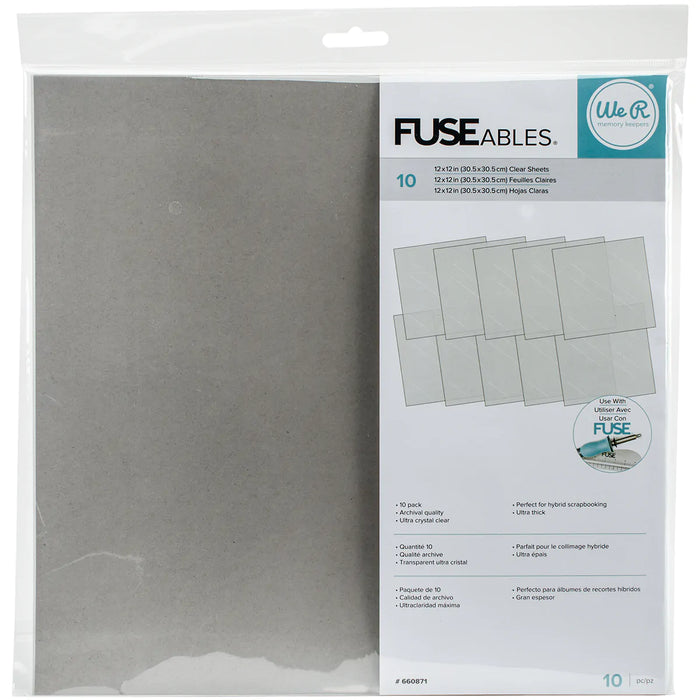 We R Memory Keepers - FUSEables Fuse Clear Sheets 12"X12" 10/Pkg