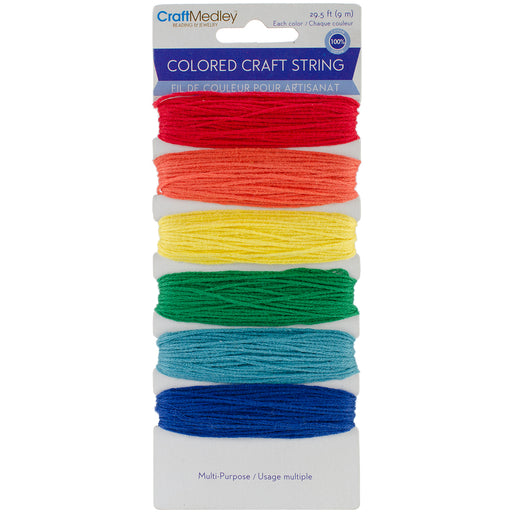 Craft Medley Colored Craft String 29.5'-Brights